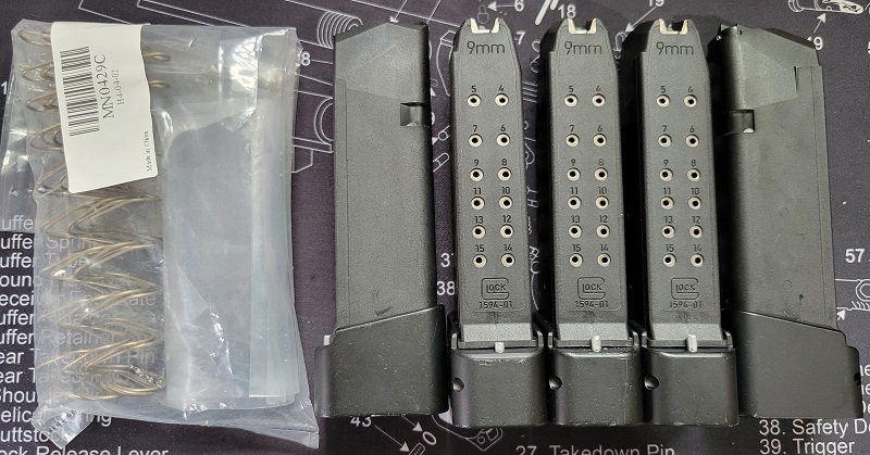 5 Glock 19 Mags